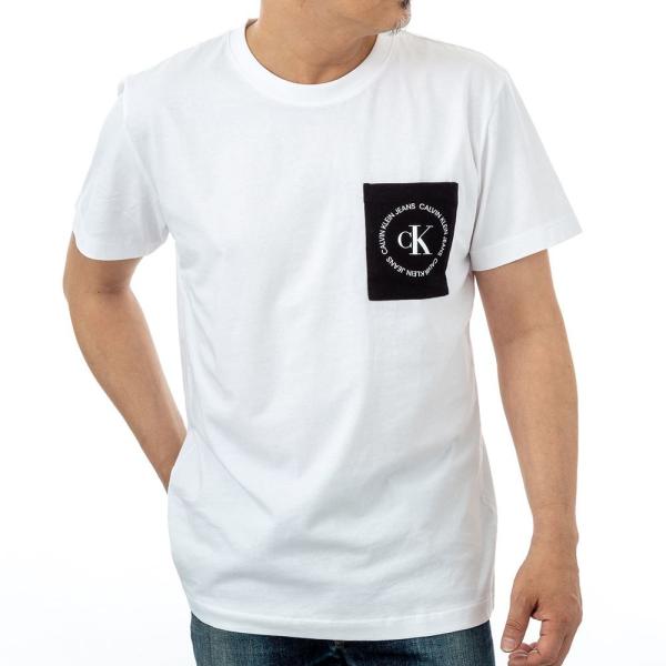 カルバンクライン Calvin Klein Tシャツ J30J314761YAF ホワイト ポイント...