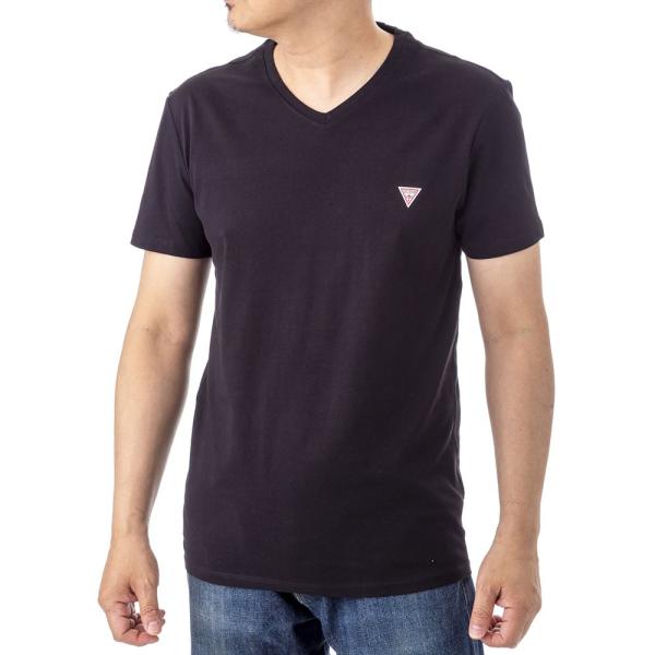 ゲス メンズ Tシャツ M0GI37 I3Z00 JBLK ブラック GUESS 半袖 ブラック メ...