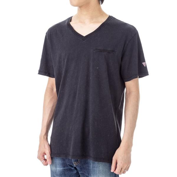 ゲス メンズ Tシャツ M0GI55 K6XN0 JBLK ブラック GUESS 半袖 ブラック メ...