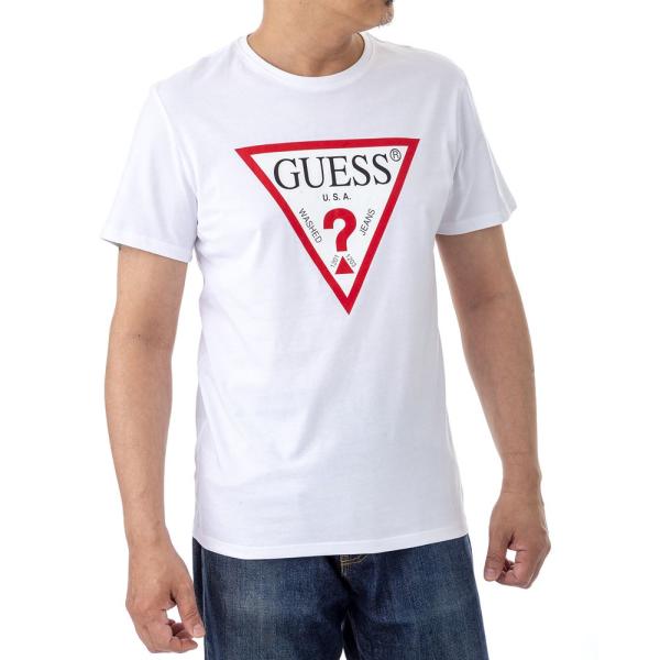ゲス メンズ Tシャツ M0GI71 I3Z00 TWHT ホワイト GUESS 半袖 ホワイト メ...