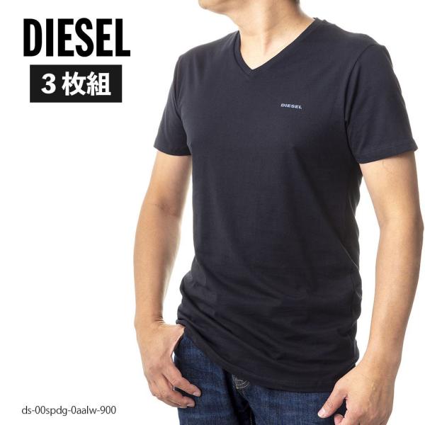 ディーゼル メンズ Tシャツ インナー 3枚組 00SPDM 0AALW 900 ブラック ポイント...