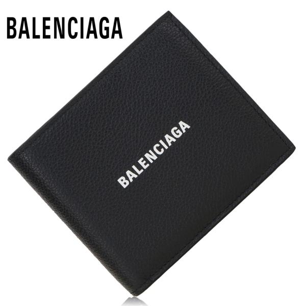 バレンシアガ メンズ 二つ折り財布 BALENCIAGA 594315 1IZI3 1090 ブラッ...