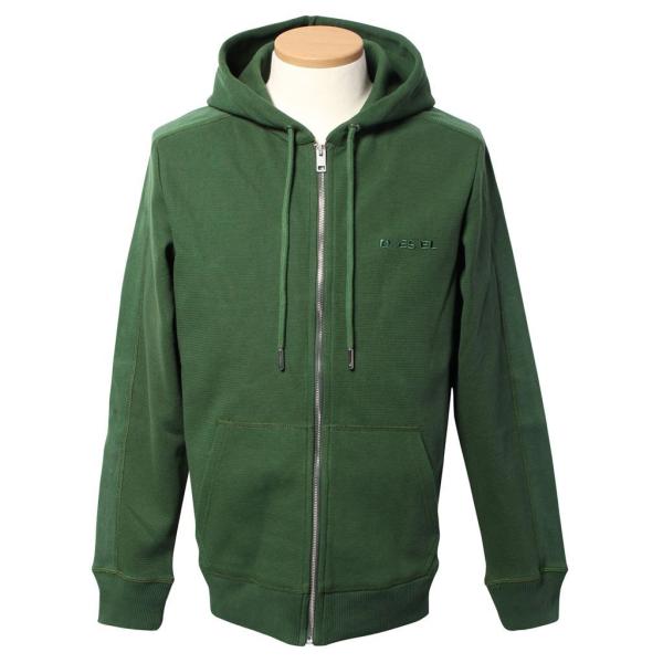 DIESEL ディーゼル ジップアップパーカー 00SH2Z 0KASH 5HS グリーン メンズ ...