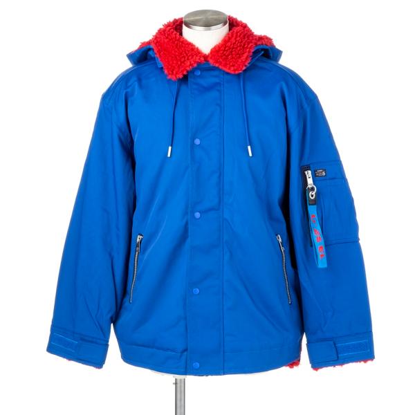 ディーゼル ジャケット 00SIJP 0KASP 85R ブルー/レッド メンズ DIESEL ポイ...