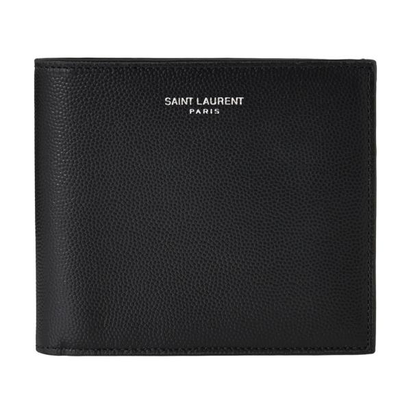 サンローラン 二つ折り財布 396303 BTY0N 1000 ブラック SAINT LAURENT...