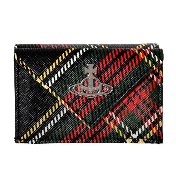 ヴィヴィアンウエストウッド 三つ折り財布 5115002FW S0022 N302 ブラックマルチ ...