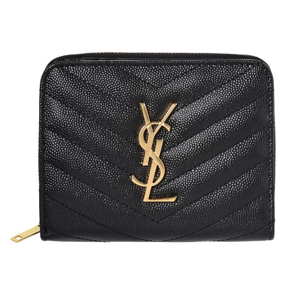 サンローラン 二つ折り財布 668288 BOW01 1000 ブラック SAINT LAURENT...