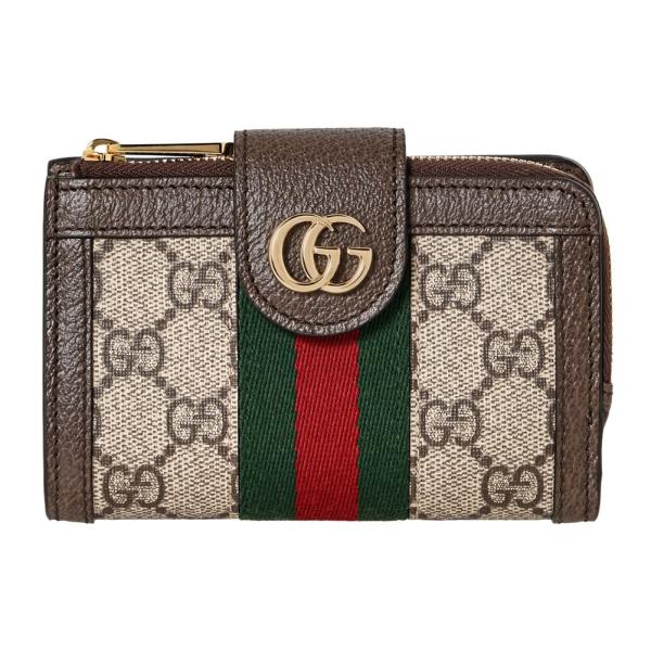 グッチ 二つ折り財布 725662 96IWG 8745 ベージュ GUCCI 財布 GGスプリーム...