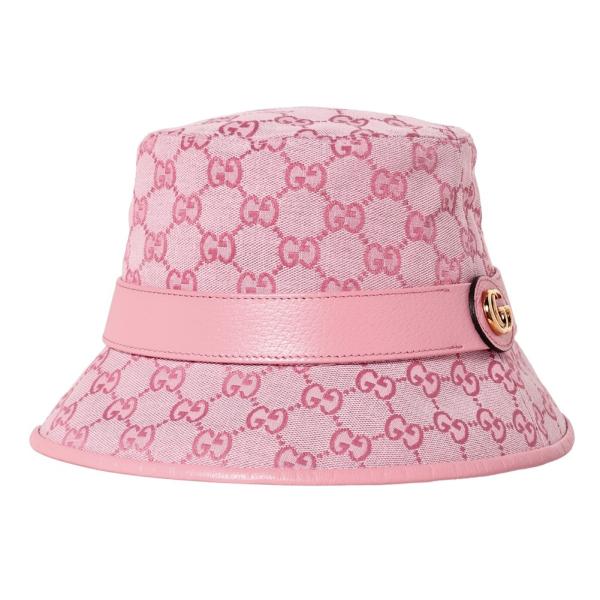 グッチ GUCCI GGキャンバス バケットハット 748476 4HG62 5872 ピンク レデ...