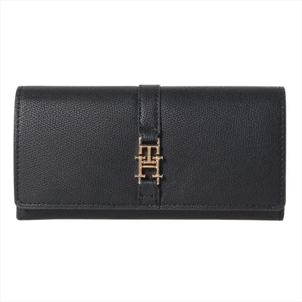 トミーヒルフィガー 長財布 AW0AW14234BDS Black TOMMY HILFIGER ポ...