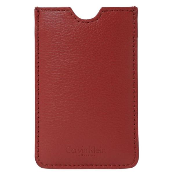 カルバンクライン キーホルダー付きケース C-06-Q ROSSO キーリング カード入れ メンズ ...