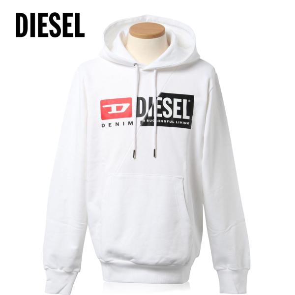 ディーゼル DIESEL A00339 0IAJH 100 スウェットパーカー ホワイト