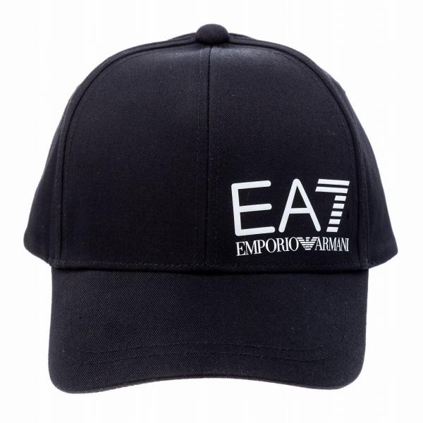 EA7 キャップ 275936 1P103 00020 帽子 ロゴ メンズ ブラック イーエーセブン...