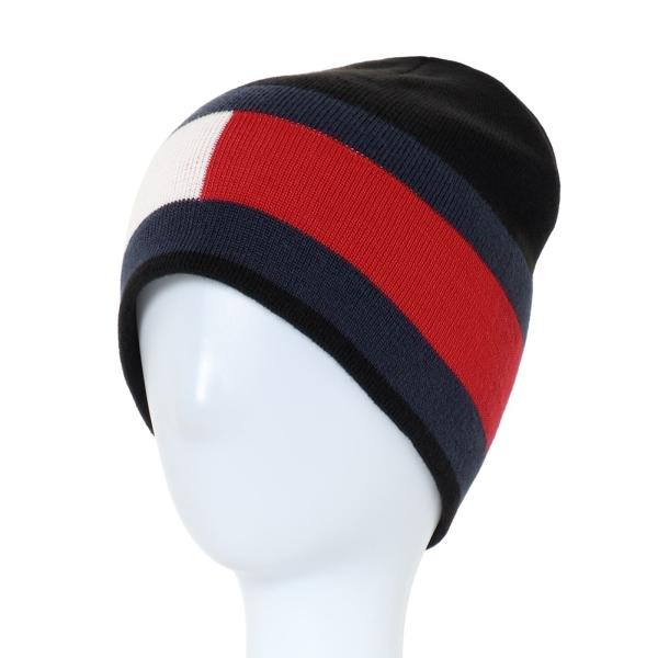 トミーヒルフィガー ニット帽 TH100005C 001 ブラック TOMMY HILFIGER 帽...