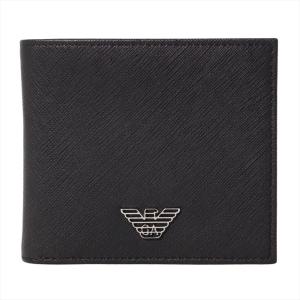 エンポリオアルマーニ 二つ折り財布 ブラック メンズ EMPORIO ARMANI  