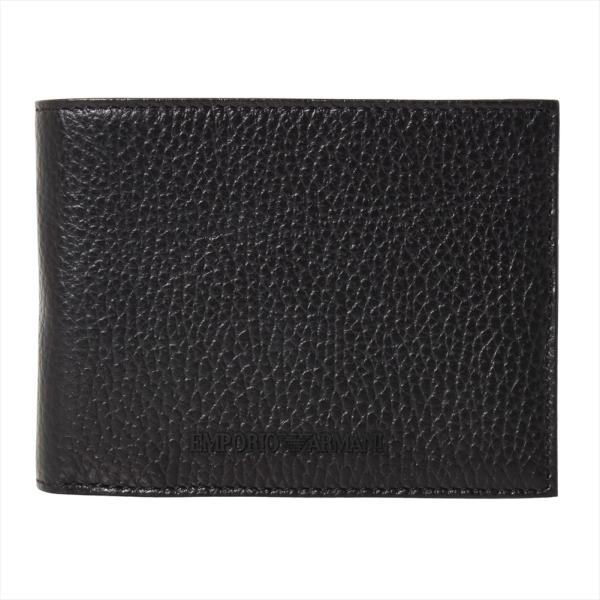 エンポリオアルマーニ 二つ折り財布・カードケース Y4R378 Y068E 80001 Black ...