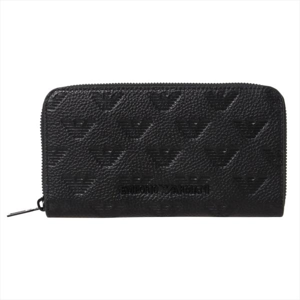 エンポリオアルマーニ ラウンドファスナー長財布 YEME49 Y142V 81072 Black メ...
