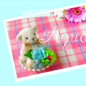プリザーブドフラワー「バースデーローズベア 3月アクアマリン」誕生日プレゼント くま あすつく 記念...
