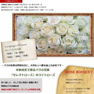 バラ 花束「本数指定で贈るホワイトローズ」白 ...の詳細画像1