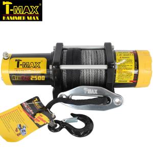 T-MAX 電動ウインチ 12V 6000LBS ATWPRO ダイニーマロープ オフロード
