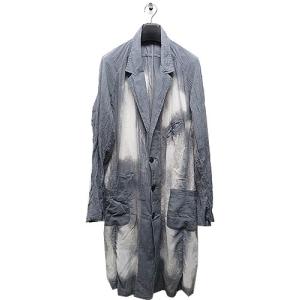 SALE50％OFF/KMRii(ケムリ)Cotton Discharge Crepe Coat/CHA｜offside