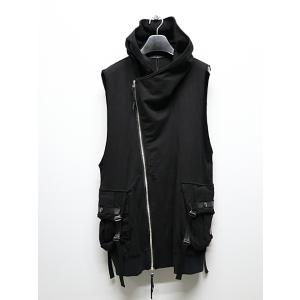 KMRii・ケムリ/Cotton Cotton Black Raven Vest 05/Black｜offside