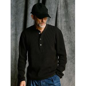 (予約品）9〜10月入荷予定/wjk・ダブルジェイケイ/waffle henley L/S/blac...