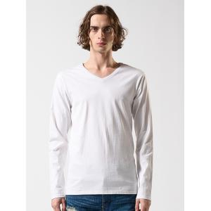 SALE30%OFF/wjk・ダブルジェイケイ/basic V-neck L/S/white