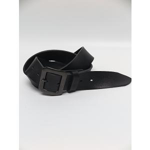 wjk・ダブルジェイケイ/simple leather belt/black x black