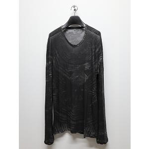 JULIUS・ユリウス/PRINTED COTTON JERSEY CUT &amp; SEWN12/BLA...