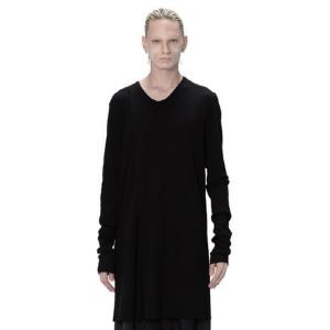 JULIUS・ユリウス/COTTON HIGH TWIST RIB CUT &amp; SEWN5/BLAC...