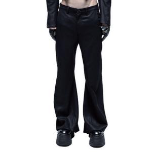 JULIUS・ユリウス/WOOL/RAYON RING KERSEY TROUSERS9/BLACK