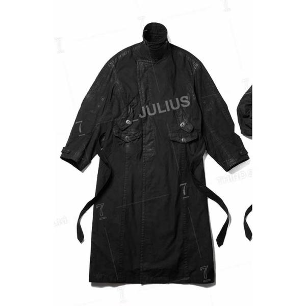 (予約品)8~9月入荷予定/JULIUS・ユリウス/COTTON BACK SATIN/BLACK