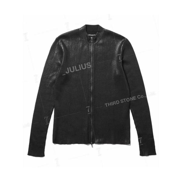 (予約品)8〜9月入荷予定/JULIUS・ユリウス/COTTON YARN KNIT1/BLACK