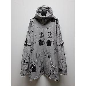 nude:masahiko maruyama ・ヌード:マサヒコマルヤマ/裏毛顔料プリントオーバーサ...