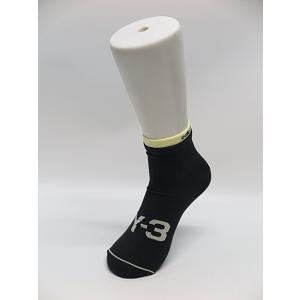 Y-3・ワイスリー/Y-3 T SOCKS LO/BLACK/EASYELLOW