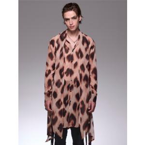 (予約品）8〜9月入荷予定/kiryuyrik・キリュウキリュウ/Leopard YOURYU Stoal Flare Shirt/Black&Beige｜offside