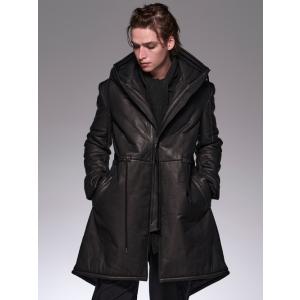 (予約品）11〜12月入荷予定/kiryuyrik・キリュウキリュウ/Deer Bonding Leather Mods Coat/Black｜offside