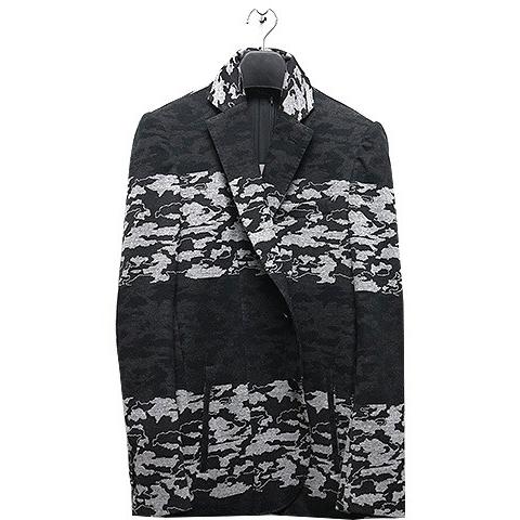 SALE60％OFF/SUMRUFF(サムラフ)-OU-カモボーダージャガードジャケット・チャコール...