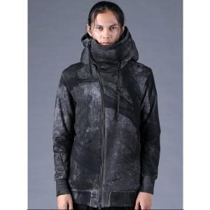 (予約品）8〜9月入荷予定/D.HYGEN・ディーハイゲン/インクジェットプリント無撚糸裏毛ジップア...