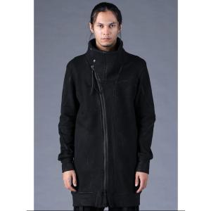 (予約品）8〜9月入荷予定/D.HYGEN・ディーハイゲン/無撚糸裏毛コーティングラップハイネックロ...