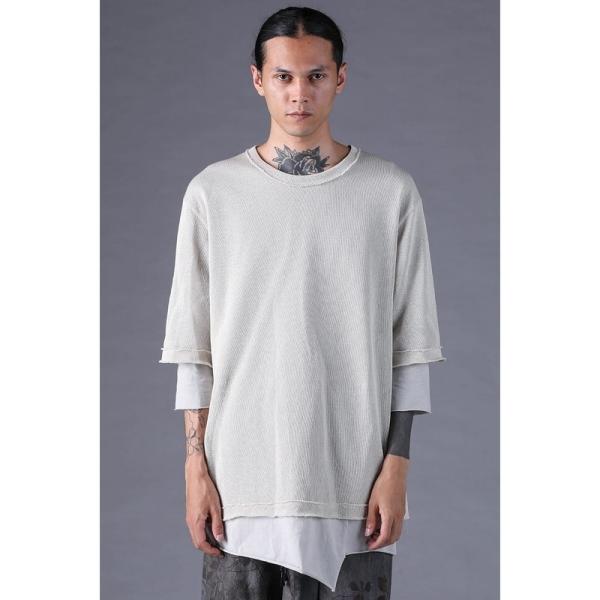 (予約品）12〜1月入荷予定/D.HYGEN・ディーハイゲン/和紙コットンニットレイヤードTシャツ/...