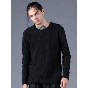 (予約品）8〜9月入荷予定/D.HYGEN・ディーハイゲン/ダメージパイルロングスリーブTシャツ/B...