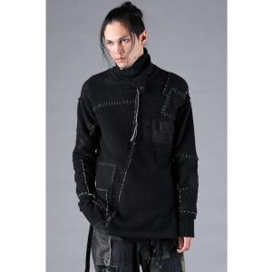 SALE30%OFF/D.HYGEN・ディーハイゲン/コットンカシミヤクラストパッチニットプルオーバ...