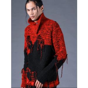 (予約品）9〜10月入荷予定/D.HYGEN・ディーハイゲン/ダメージインターシャニットプルオーバー...