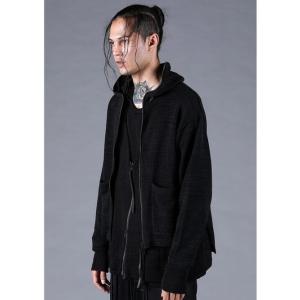 (予約品）2〜3月入荷予定/D.HYGEN・ディーハイゲン/7Gペーパーヤーンニットフーデットジャケ...