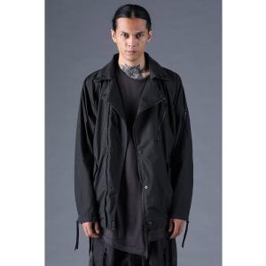 (予約品）1〜2月入荷予定/D.HYGEN・ディーハイゲン/顔料コーティングライダースコーチジャケット/BLACK