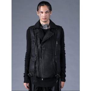 (予約品）9〜10月入荷予定/D.HYGEN・ディーハイゲン/コーティングライダースダウンベスト/B...