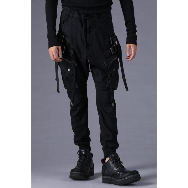 (予約品）1〜2月入荷予定/D.HYGEN・ディーハイゲン/ストレッチデニムベルトアジャストカーゴジ...