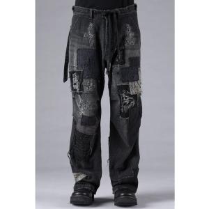 SALE30%OFF/D.HYGEN・ディーハイゲン/クラストダメージリペア刺子ジャガードワイドパン...